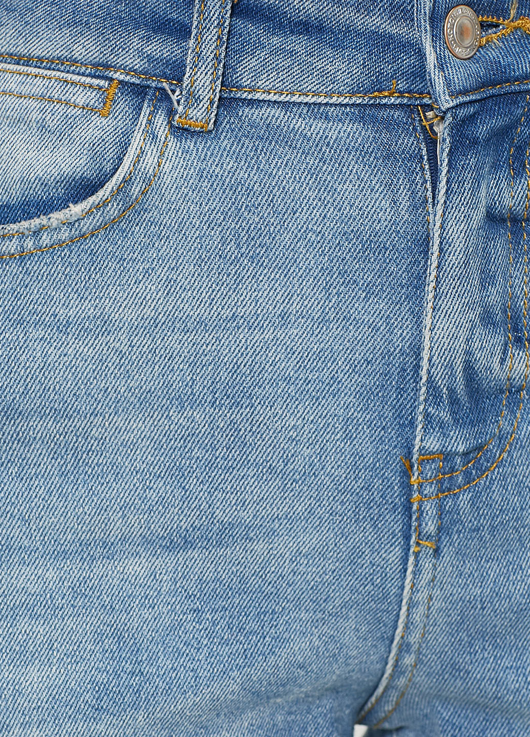 Джинси KOTON вкорочені однотонні блакитні джинсові бавовна