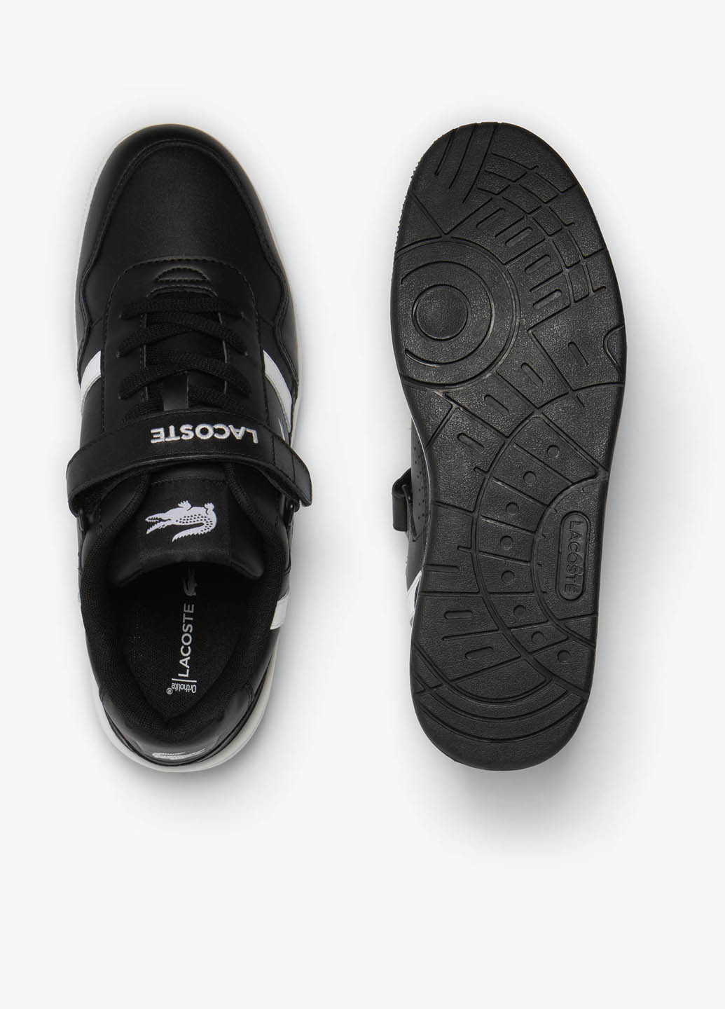 Чорні Осінні кросівки Lacoste T-Clip Velcro