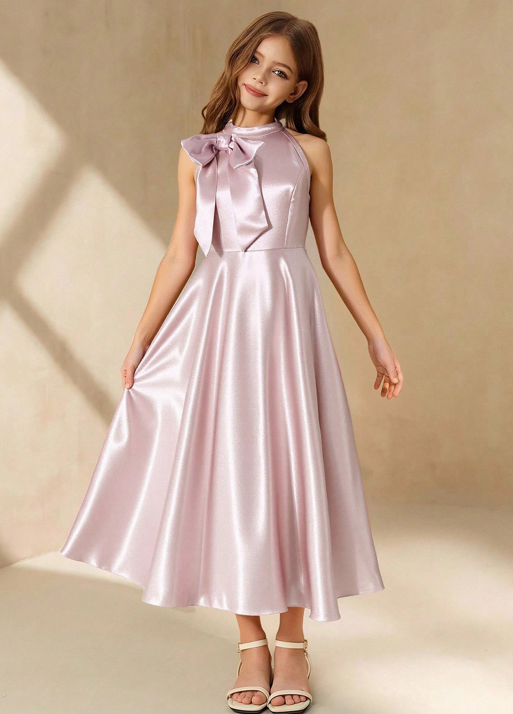 Пудровое платье SHEIN (366747656)