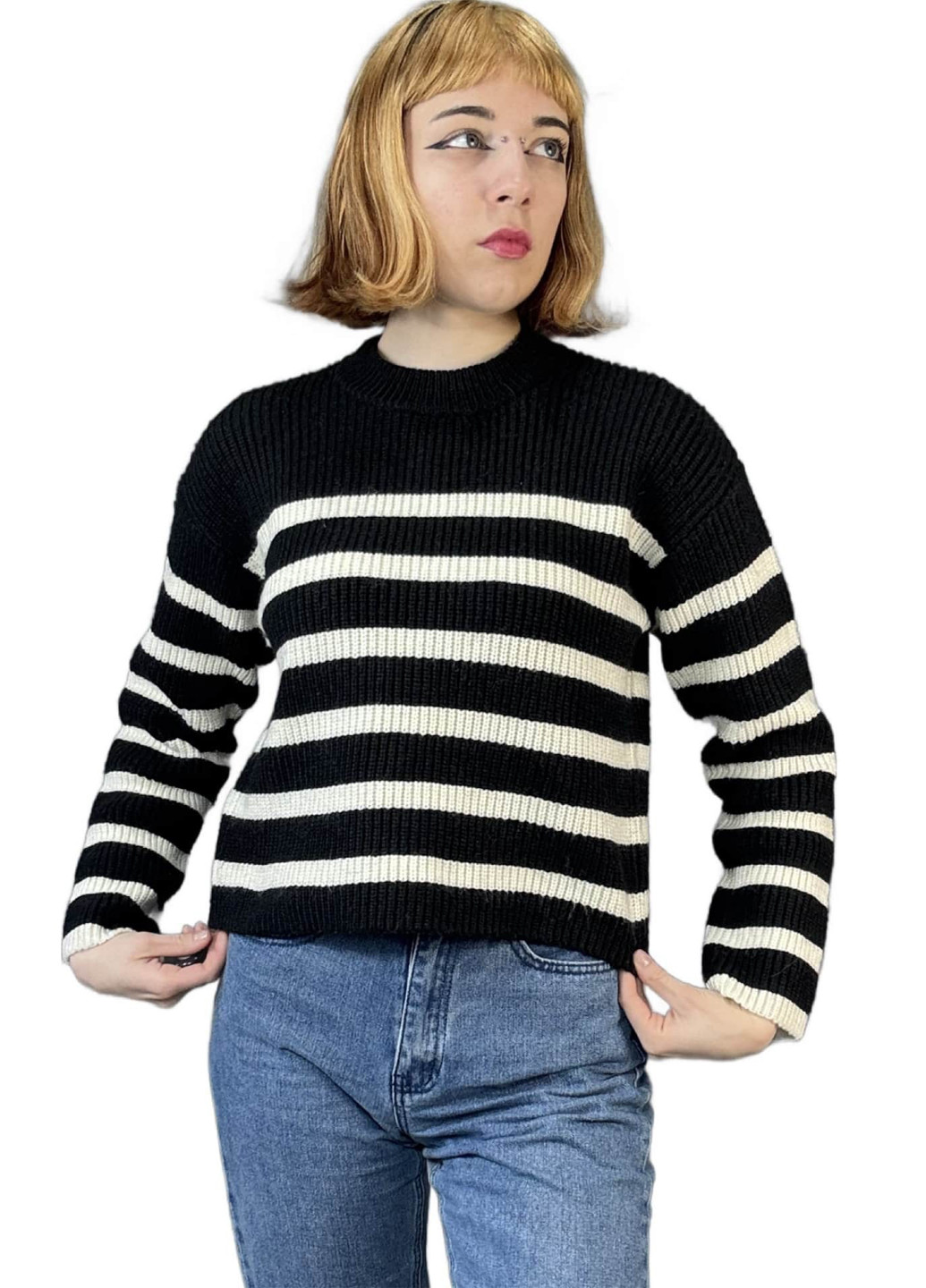 Чорно-білий демісезонний джемпер джемпер Monki