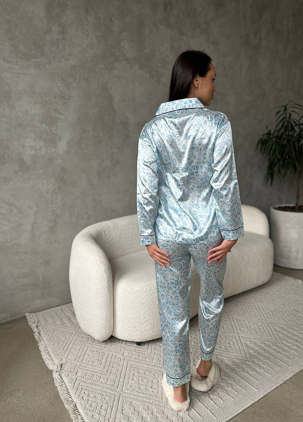 Блакитна всесезон піжама (сорочка, штани) сорочка + брюки NOVA VEGA