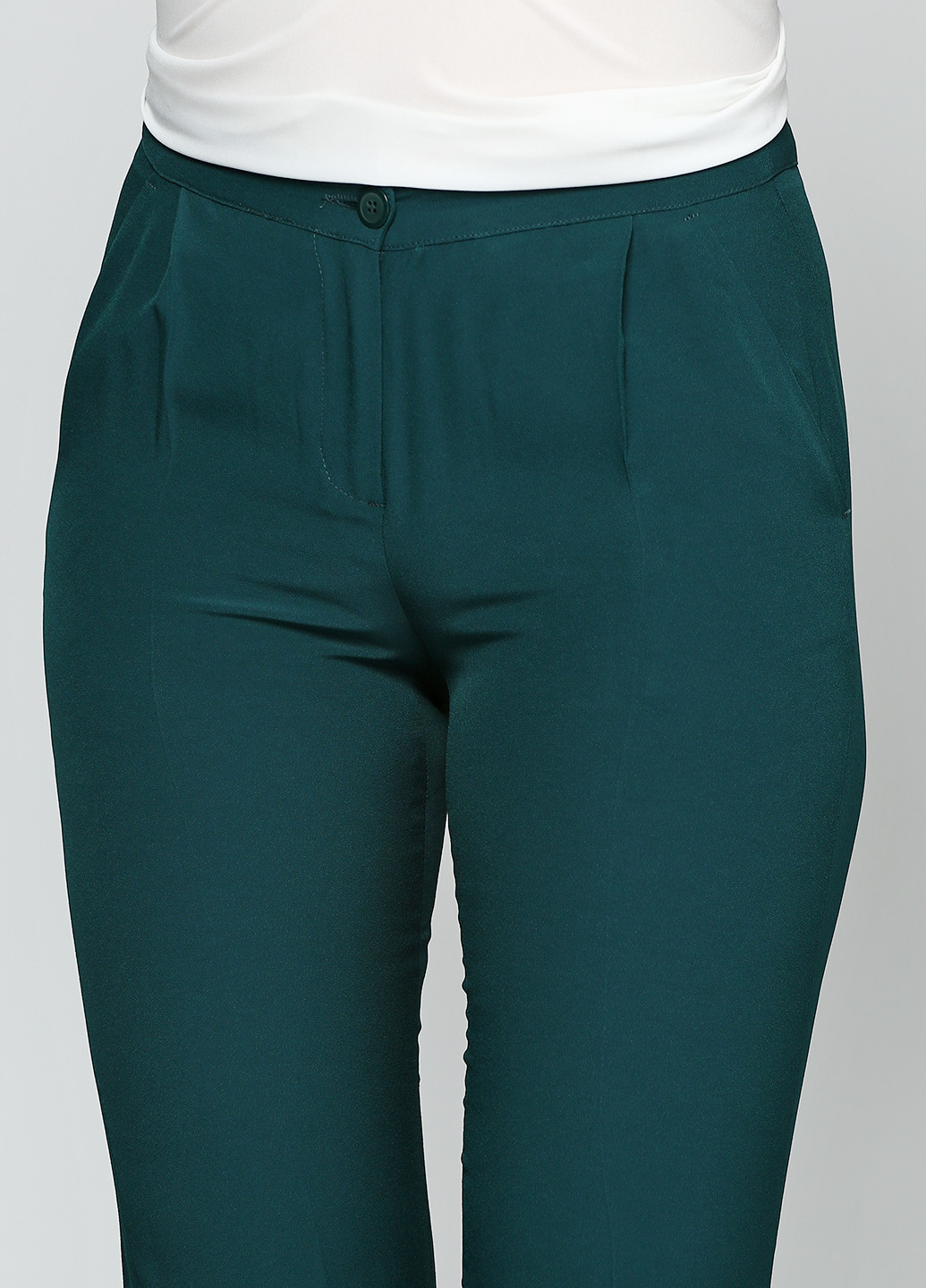 Изумрудные кэжуал демисезонные брюки United Colors of Benetton