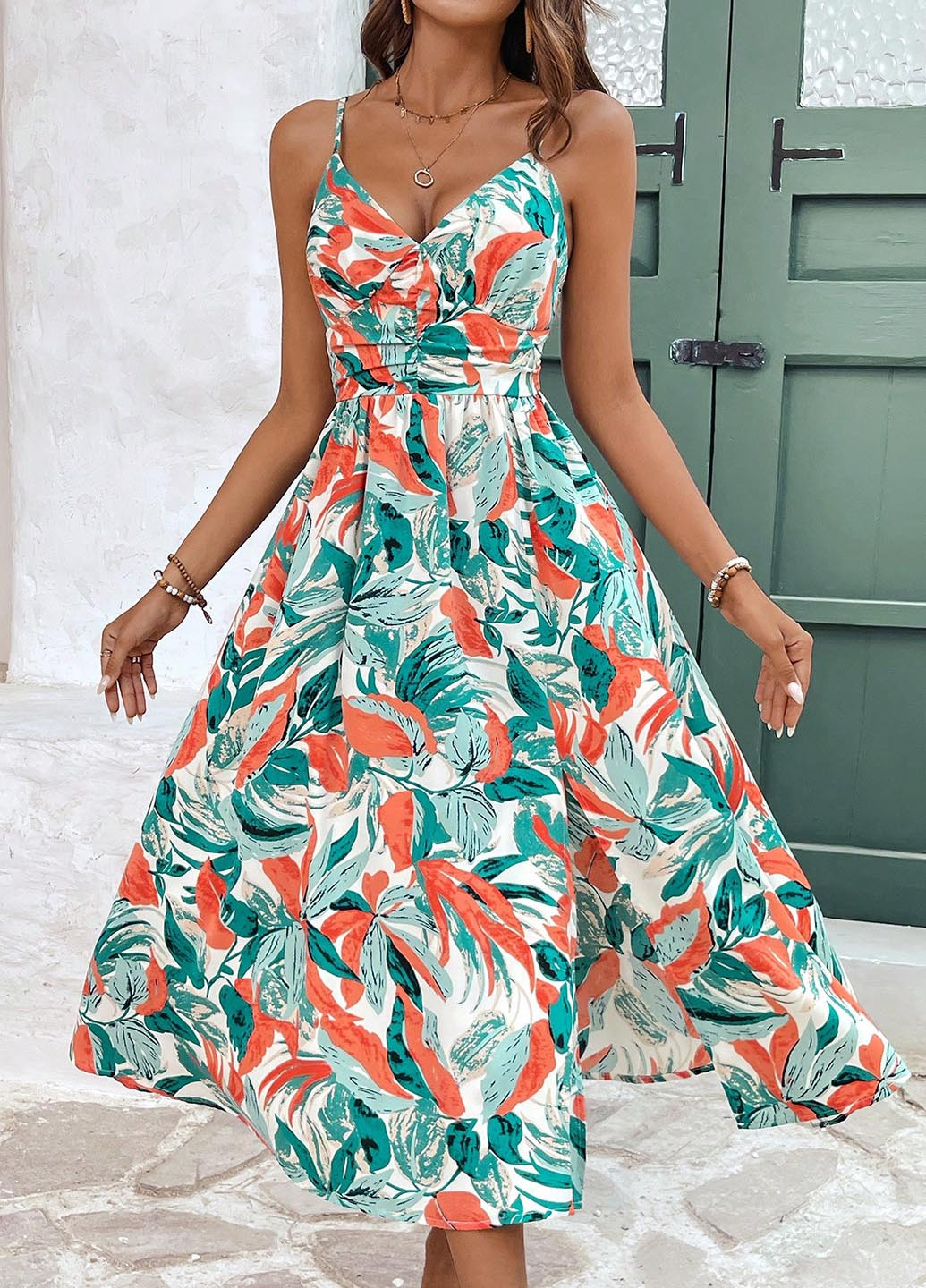 Комбінована кежуал сукня SHEIN з квітковим принтом