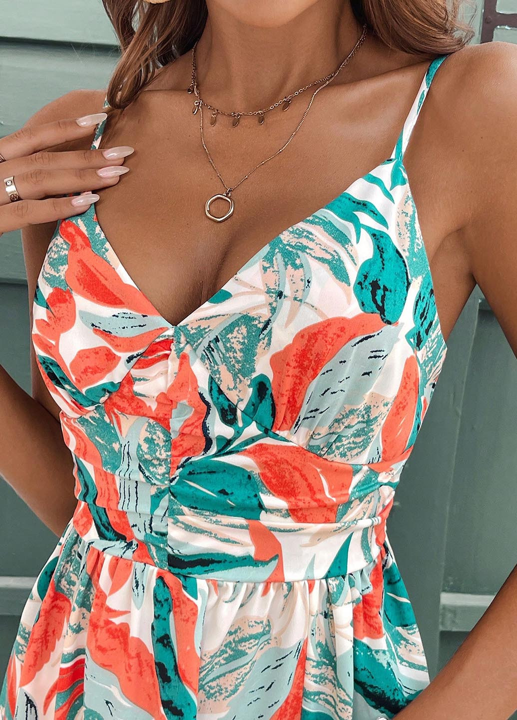 Комбінована кежуал сукня SHEIN з квітковим принтом