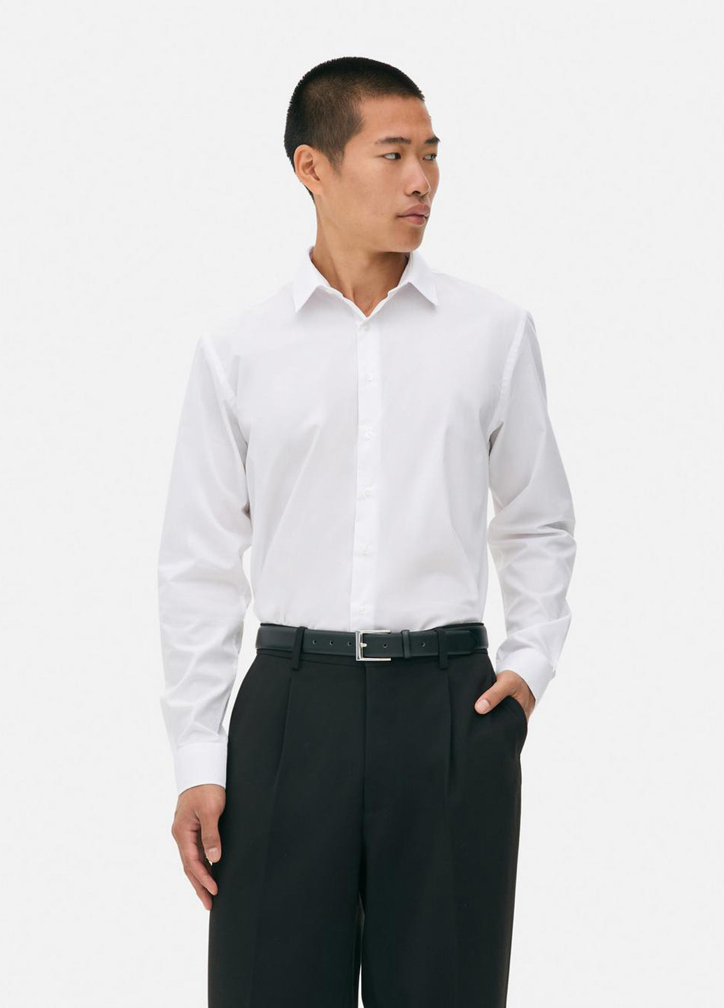 Белая кэжуал, классическая рубашка однотонная Primark