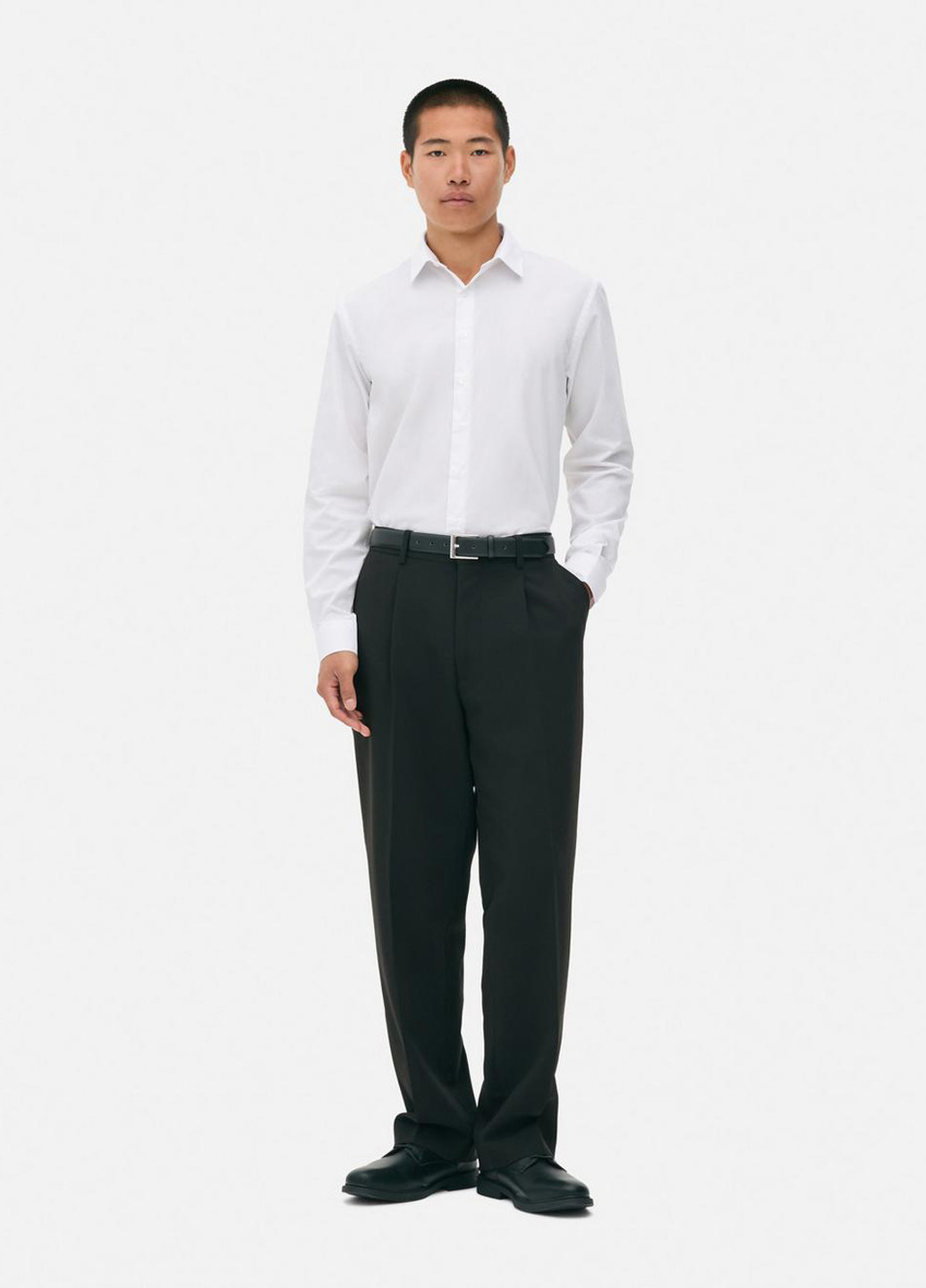 Белая кэжуал, классическая рубашка однотонная Primark