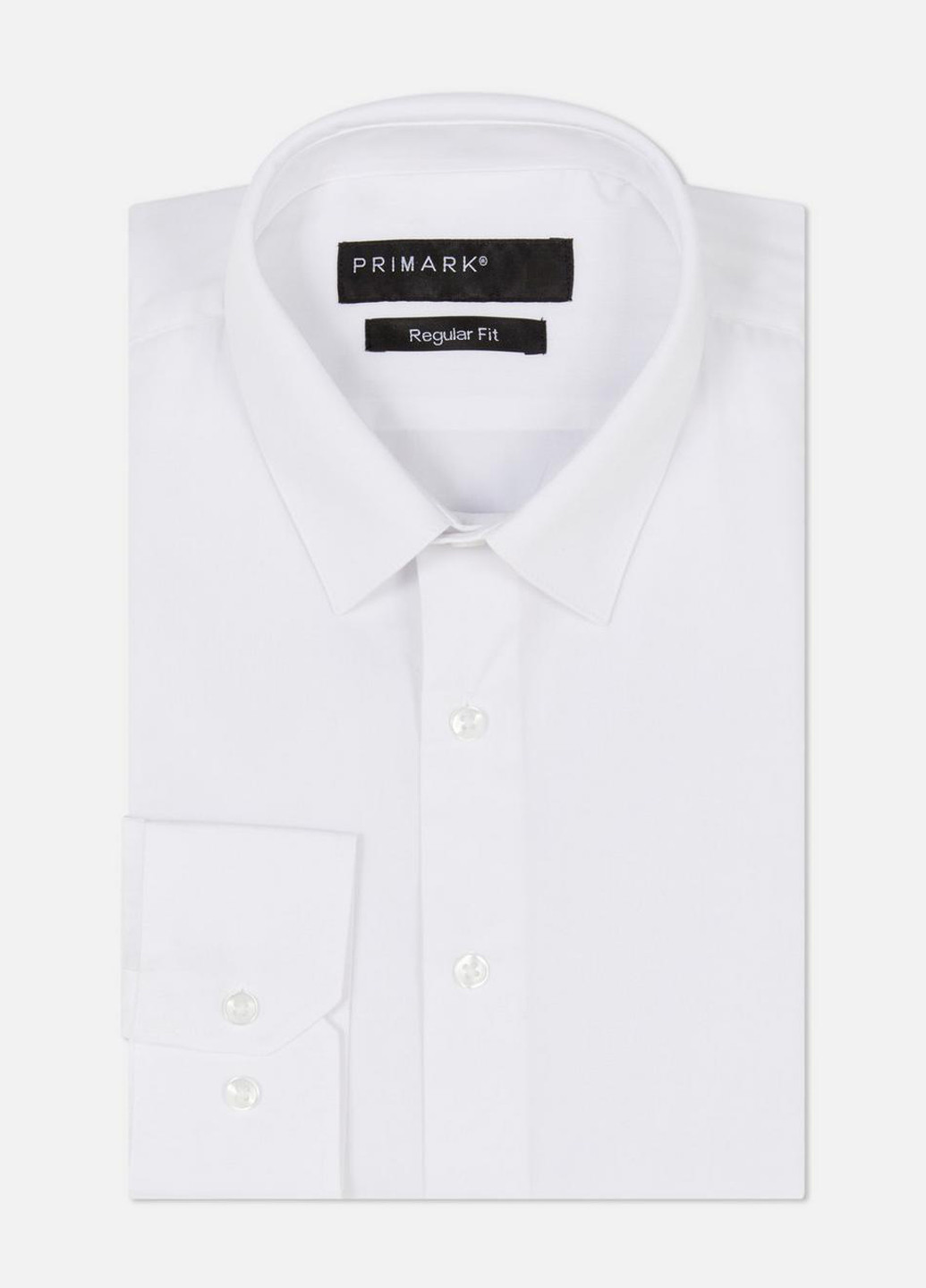 Белая кэжуал, классическая рубашка однотонная Primark