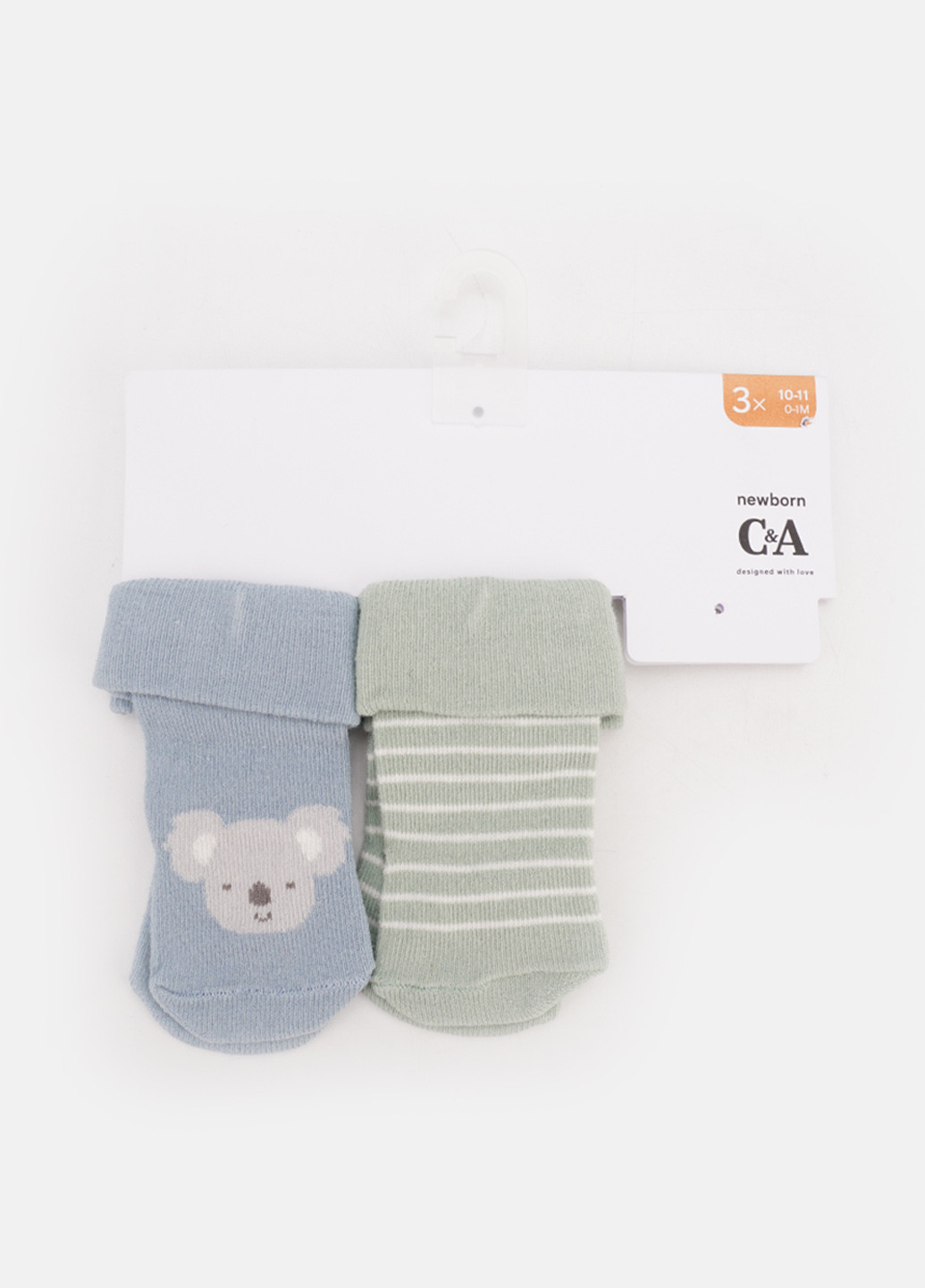 Комбіновані шкарпетки (2 пари) C&A смужки всесезон (338614407)