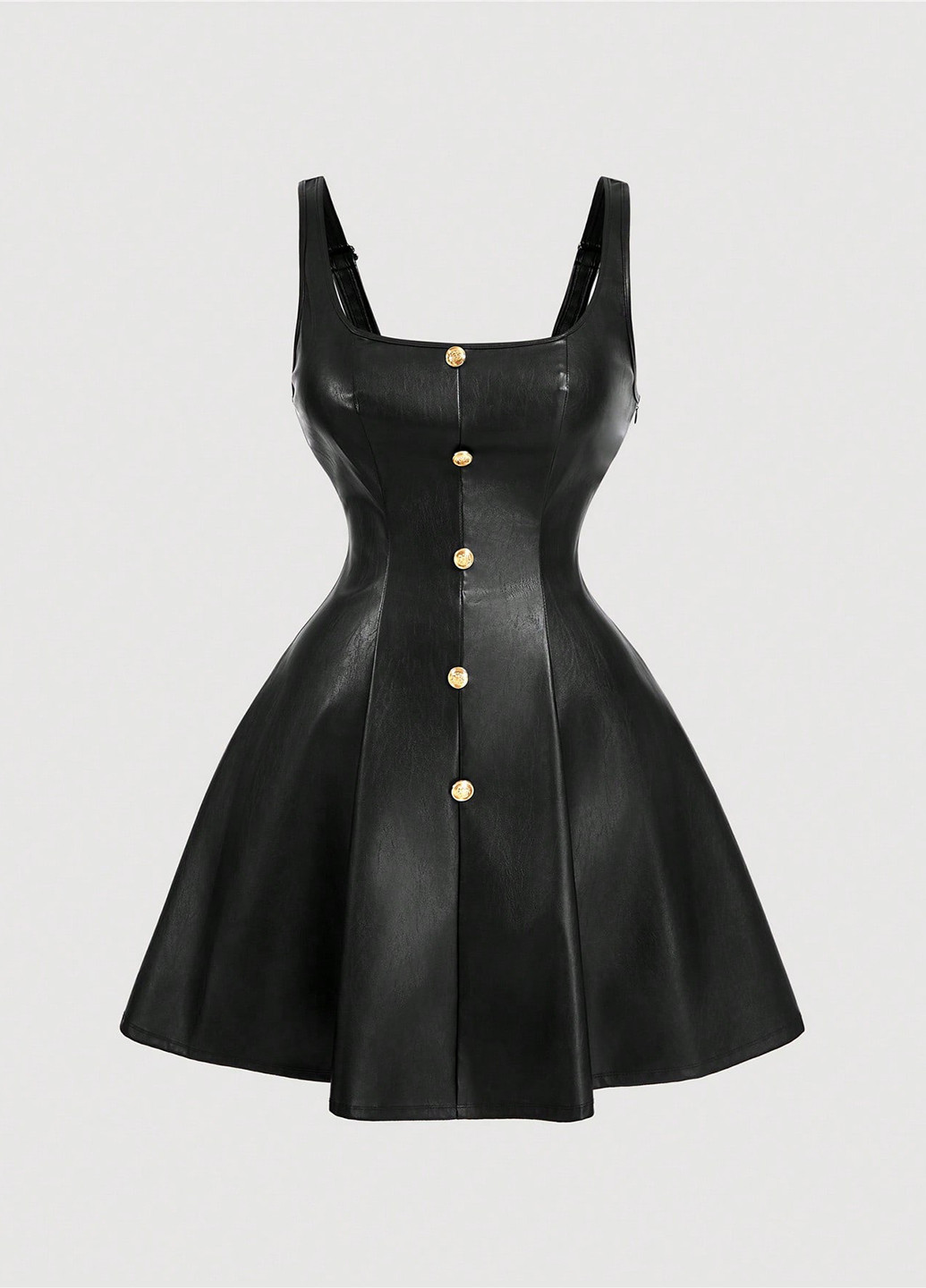 Чорна кежуал сукня SHEIN однотонна