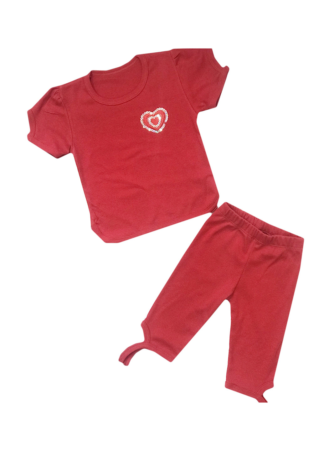Красный летний комплект (футболка, бриджи) AV Style