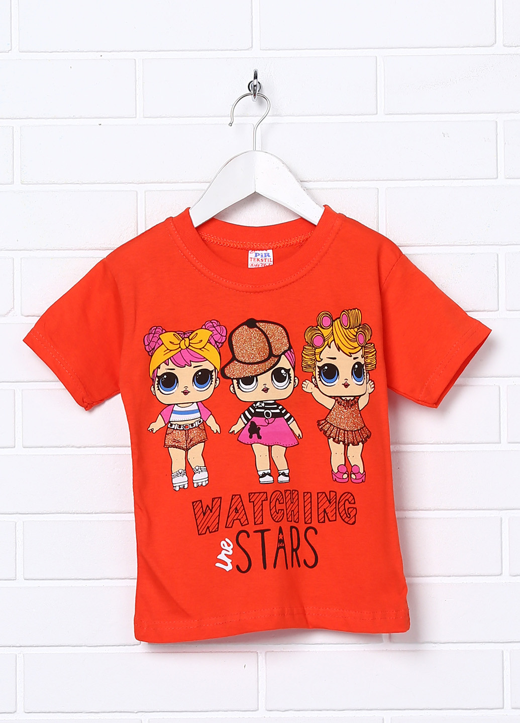 Оранжевая летняя футболка с коротким рукавом Babexi