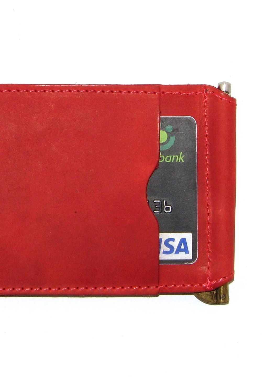 Подарочный набор №6 (зажим + обложка на права, ID паспорт) красный DNK Leather (253933664)
