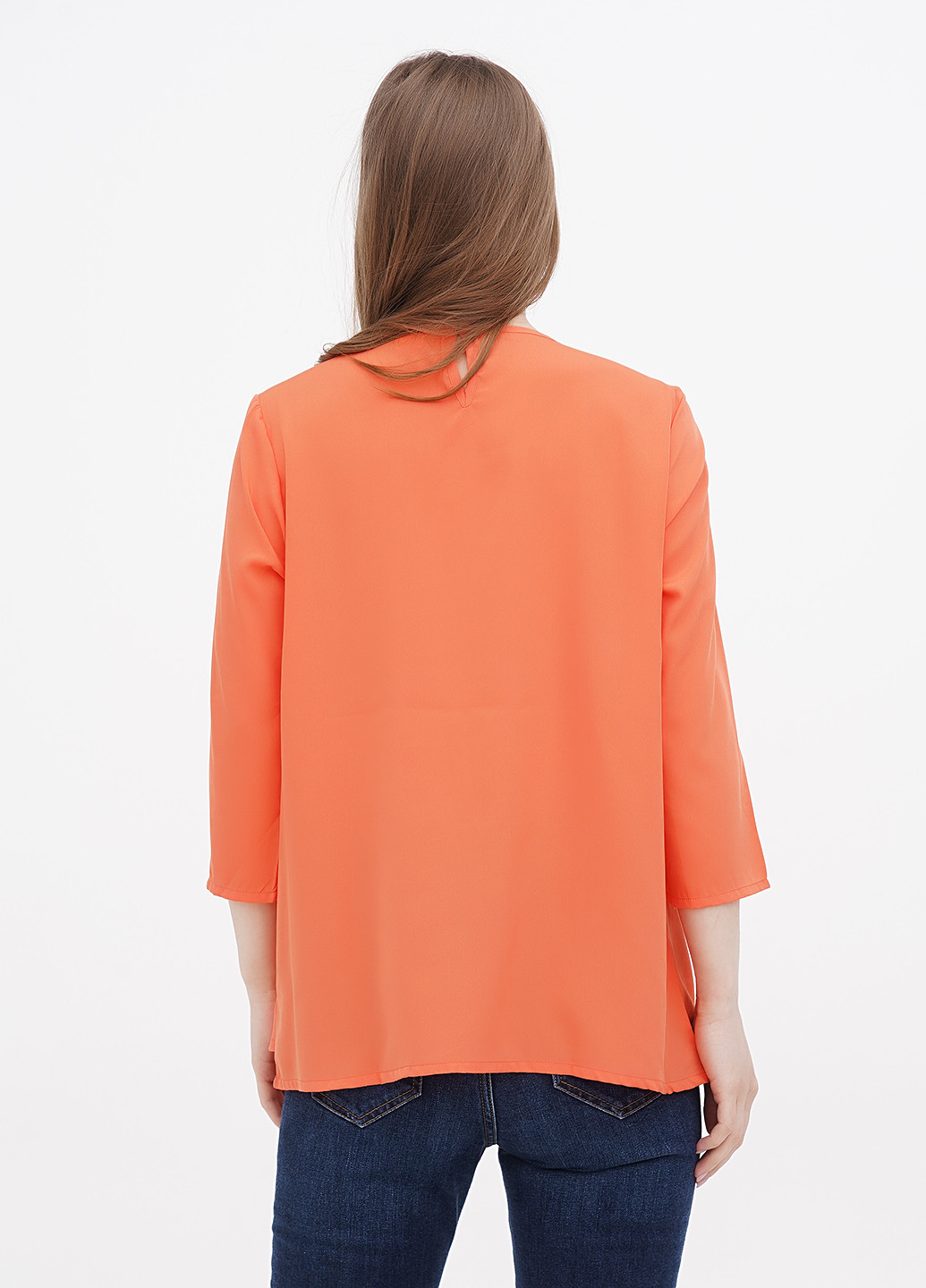 Оранжевая демисезонная блуза Minus