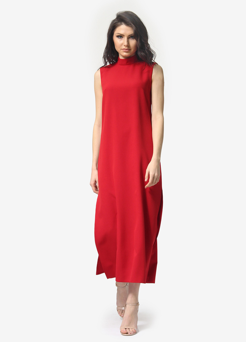 Красное кэжуал платье Anette однотонное