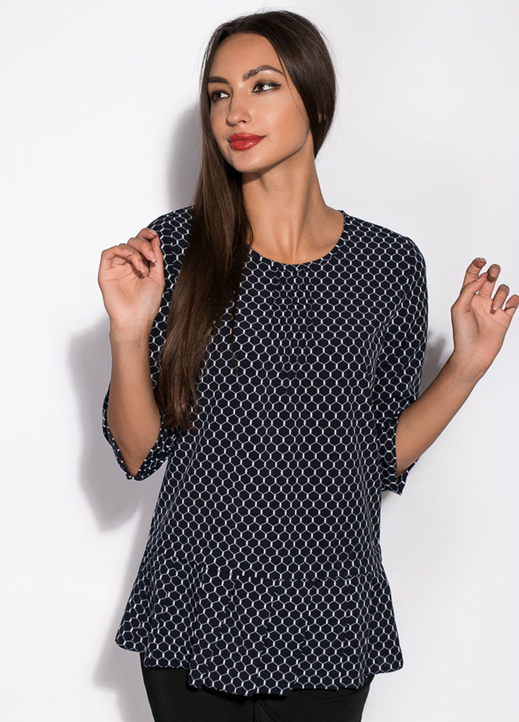 Тёмно-синяя блуза Time of Style