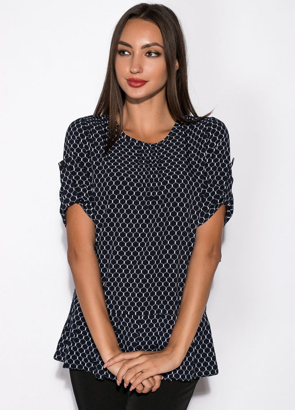 Тёмно-синяя блуза Time of Style