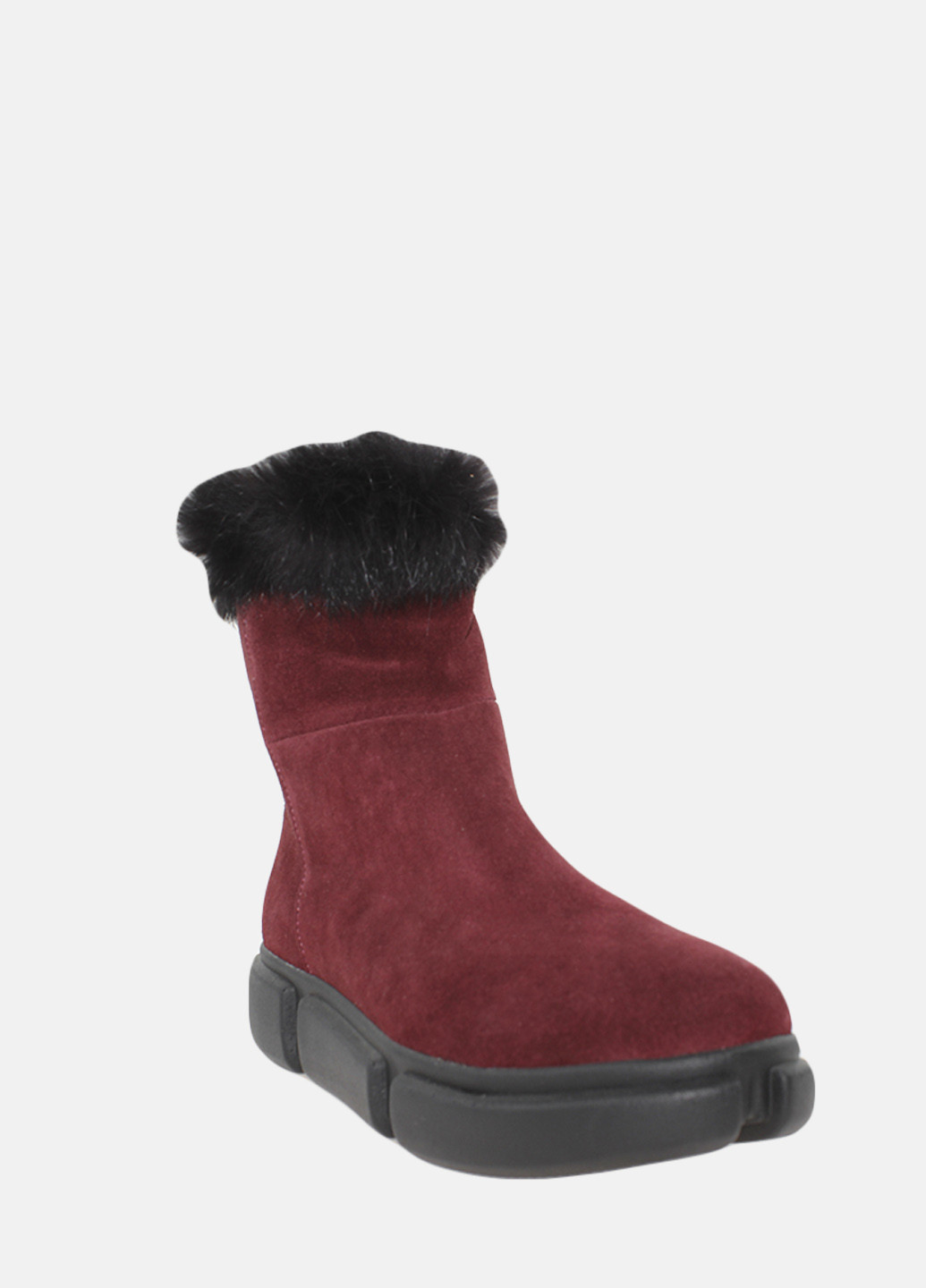 Зимние ботинки re2510-11 бордовый El passo из натуральной замши