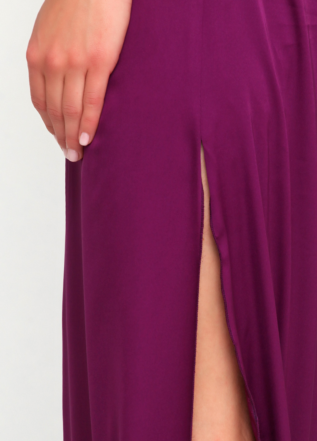 Фиолетовое коктейльное платье с открытыми плечами Escena однотонное