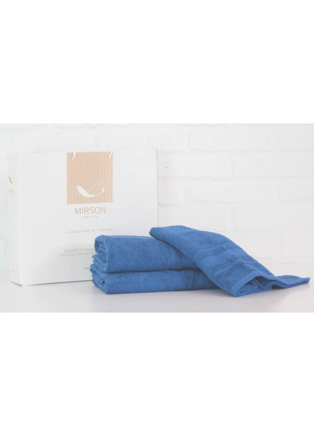 Полотенце MirSon набор банных №5085 Elite SoftNess Blueberry 50х90, 70х140, 1 (2200003182910) No Brand синий