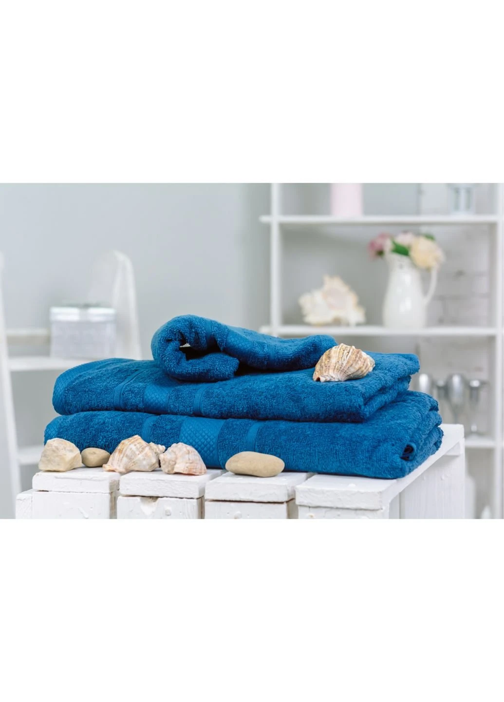 Полотенце MirSon набор банных №5085 Elite SoftNess Blueberry 50х90, 70х140, 1 (2200003182910) No Brand синий