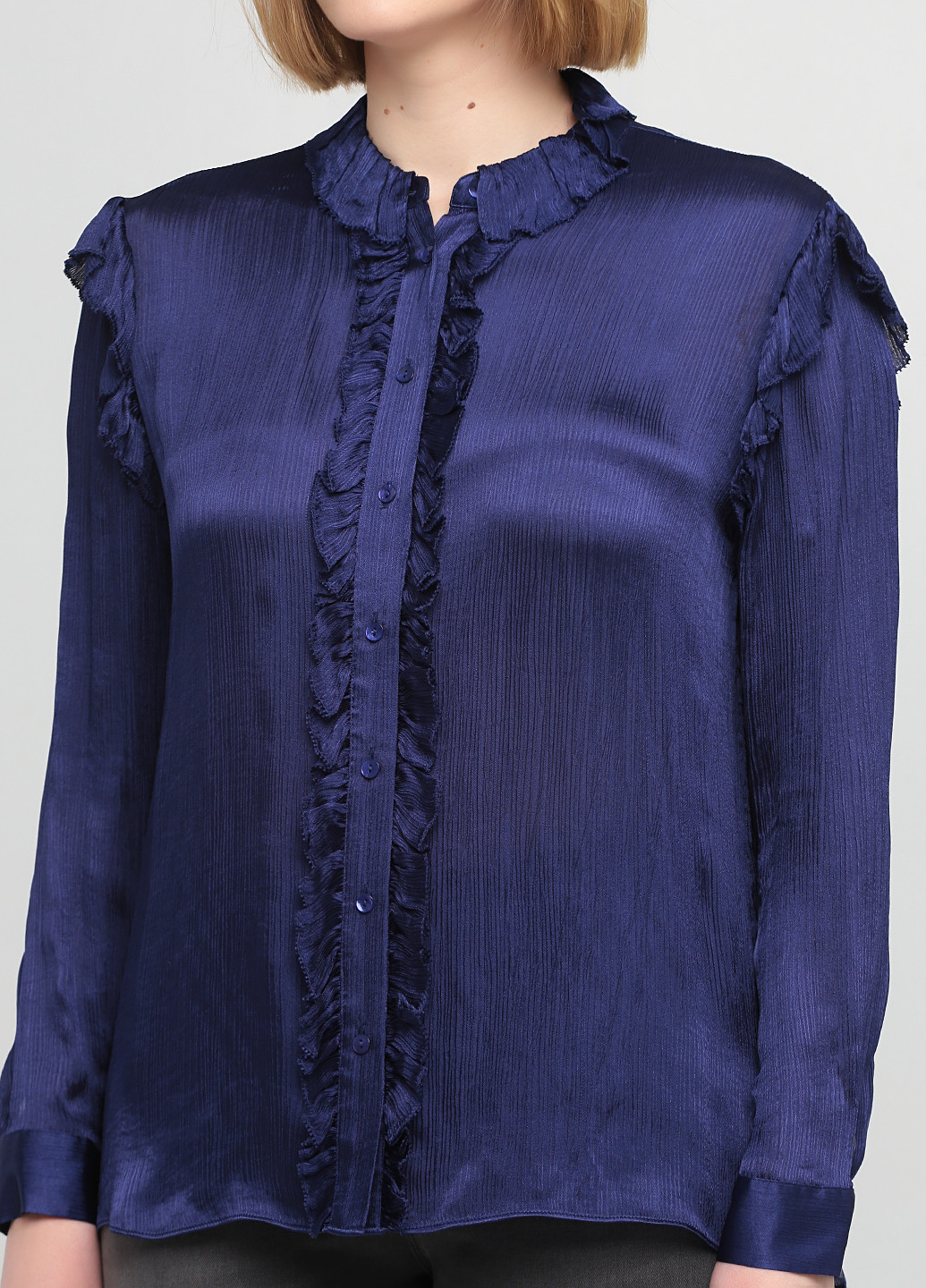 Темно-синя блуза Massimo Dutti