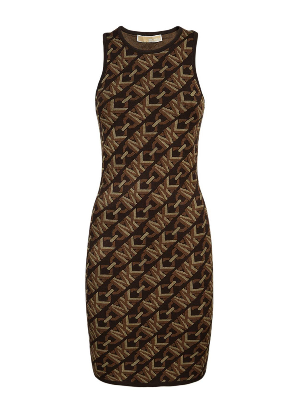 Коричнева кежуал сукня силуетна Michael Kors з абстрактним візерунком