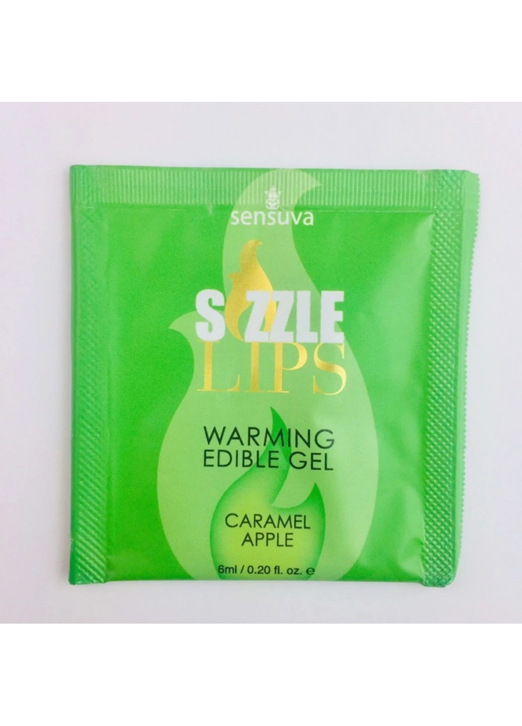 Пробник массажного геля - Sizzle Lips Caramel Apple (6 мл) Sensuva (256537785)