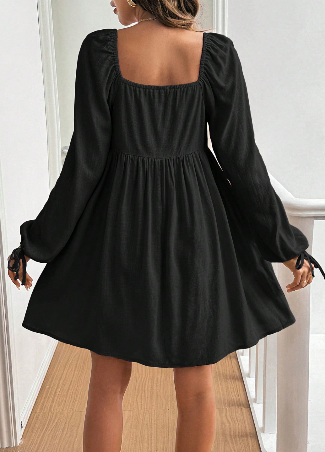 Чорна кежуал сукня а-силует SHEIN однотонна