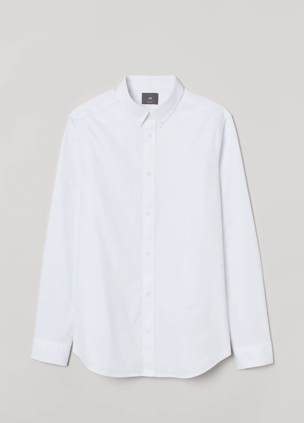 Белая рубашка однотонная H&M