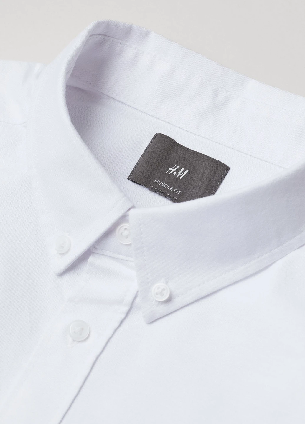 Белая рубашка однотонная H&M