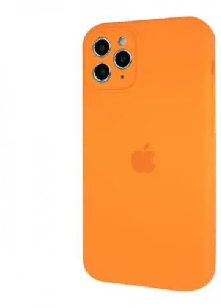 Силиконовый Чехол Накладка с Квадратными Бортиками Silicone Case для iPhone 11 Pro Orange No Brand (254255650)