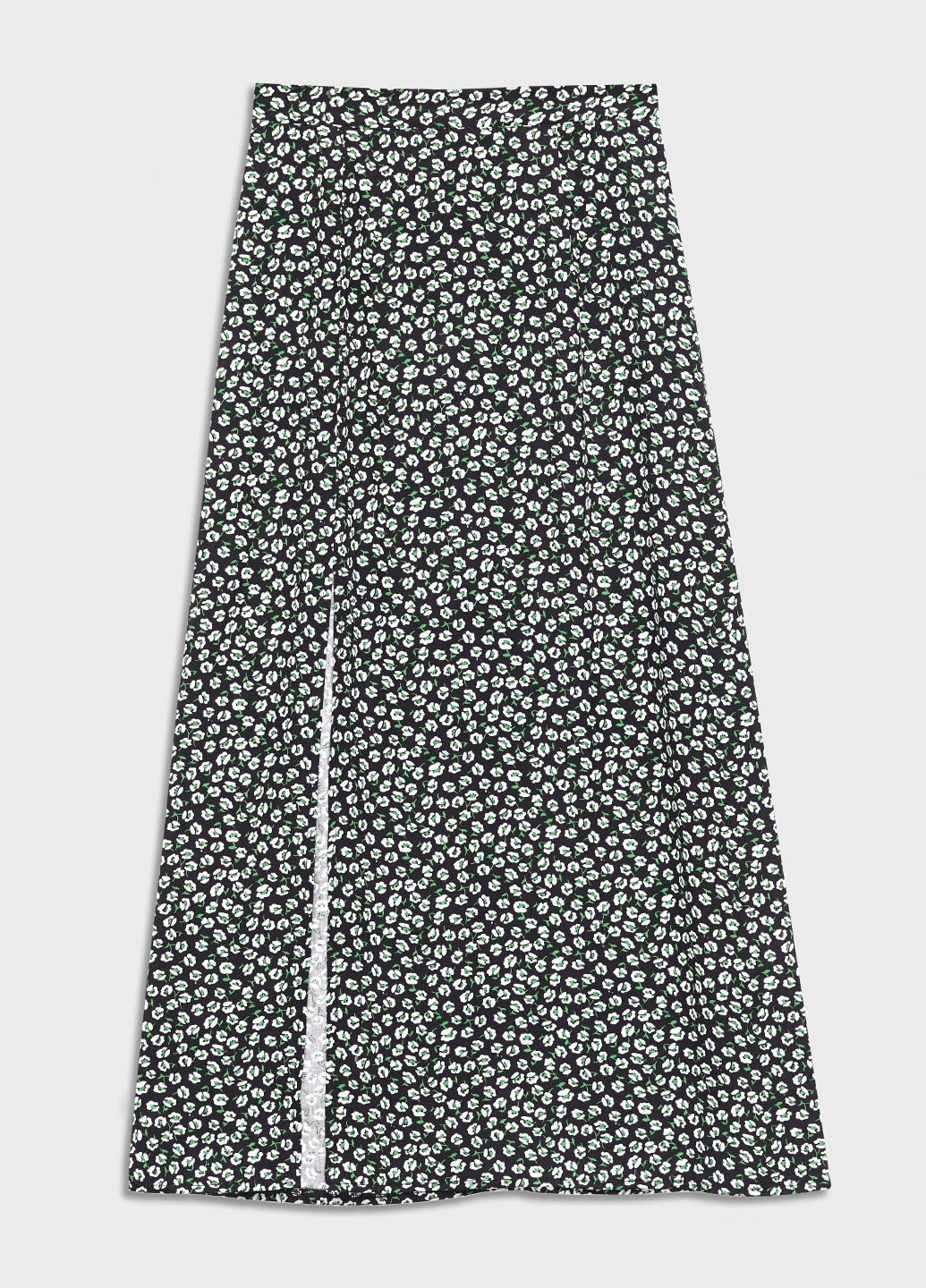 Принтована спідниця з розрізом KASTA design а-силует квіткова чорна кежуал віскоза