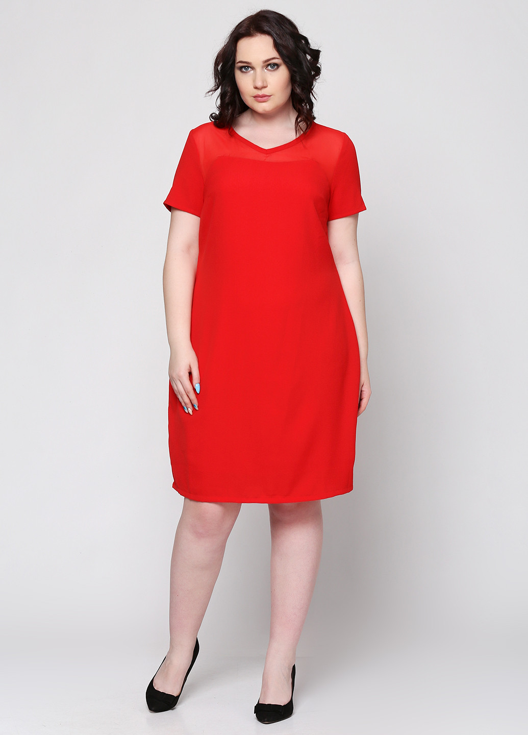Красное коктейльное платье Lavand