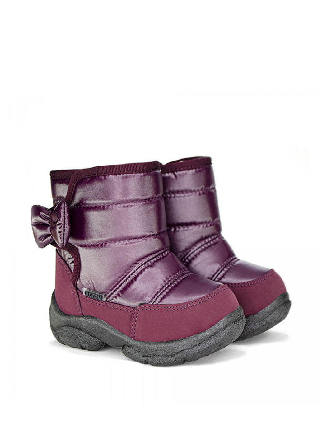 Бордовые дутики детские lila бордо Oldcom на липучке