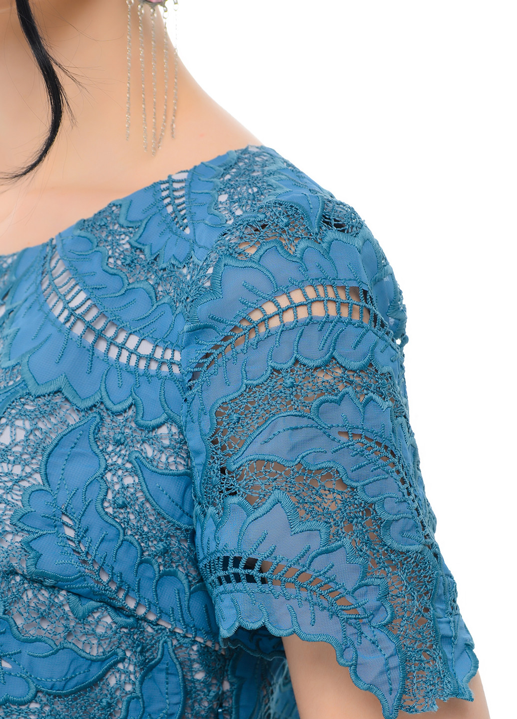 Темно-голубое коктейльное платье Iren Klairie однотонное