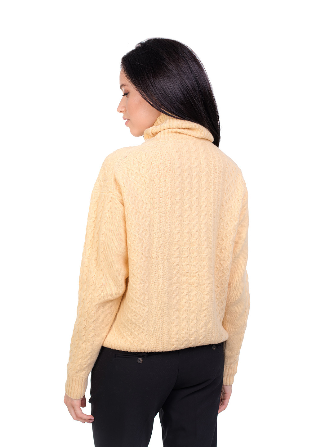 Желтый зимний свитер женский джемпер Viviami