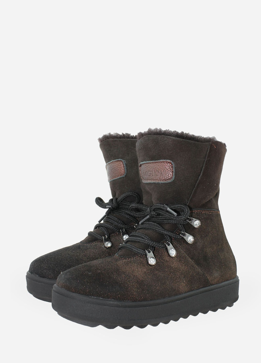 Зимние ботинки rg18-219-11 коричневый Gampr из натуральной замши