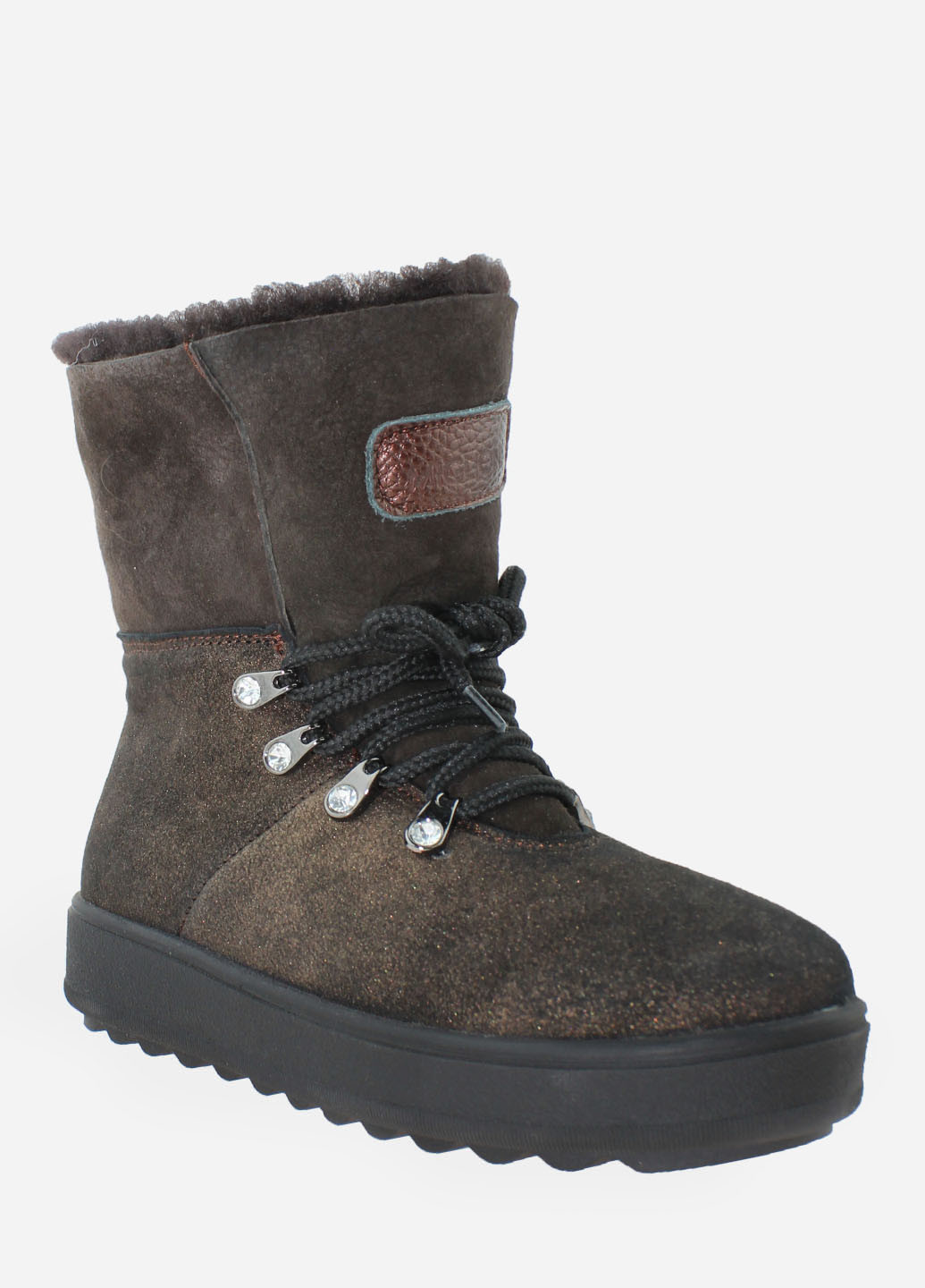 Зимние ботинки rg18-219-11 коричневый Gampr из натуральной замши