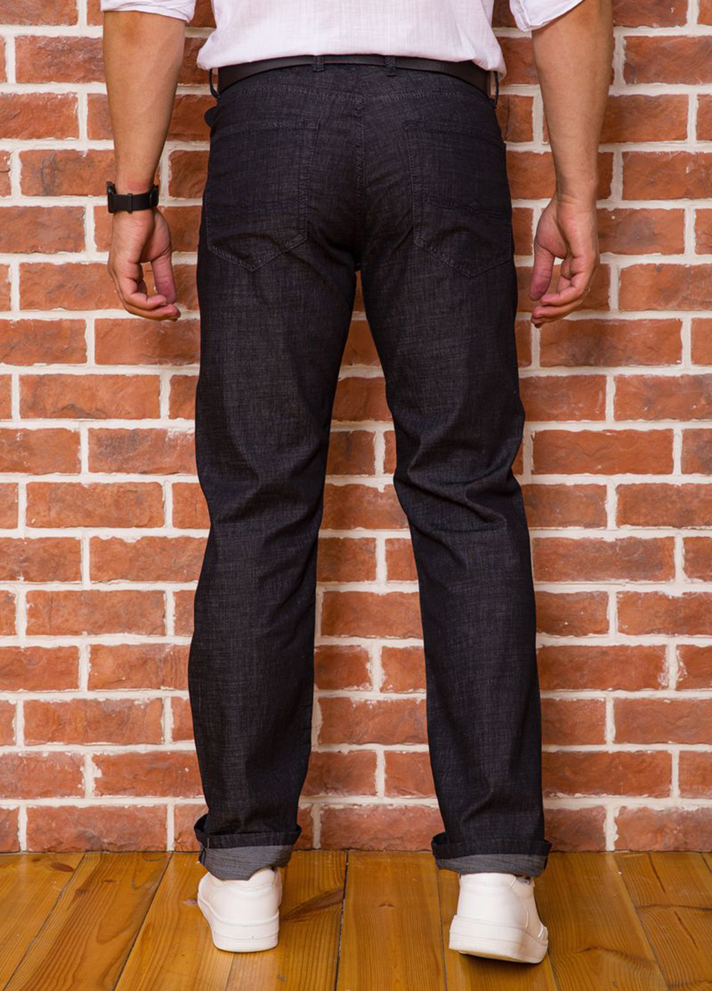 Темно-серые демисезонные прямые джинсы Ager
