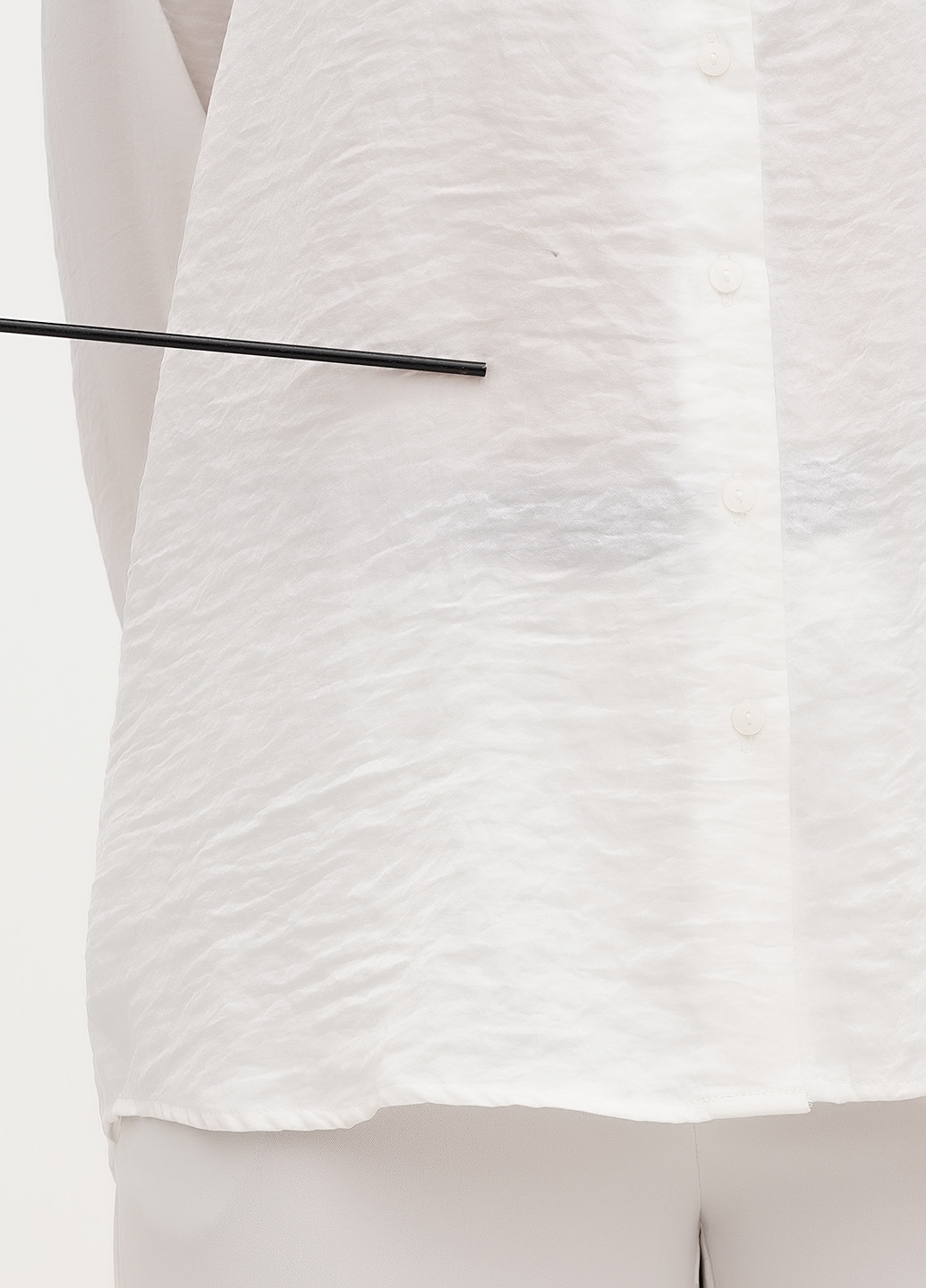 Белая кэжуал рубашка однотонная Stradivarius