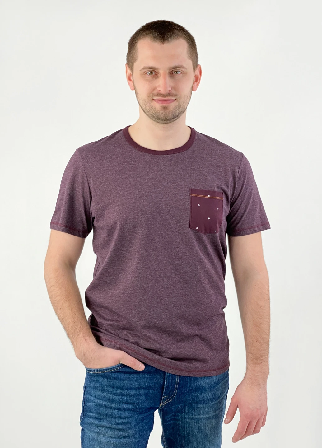 Бордова футболка Core by Jack & Jones