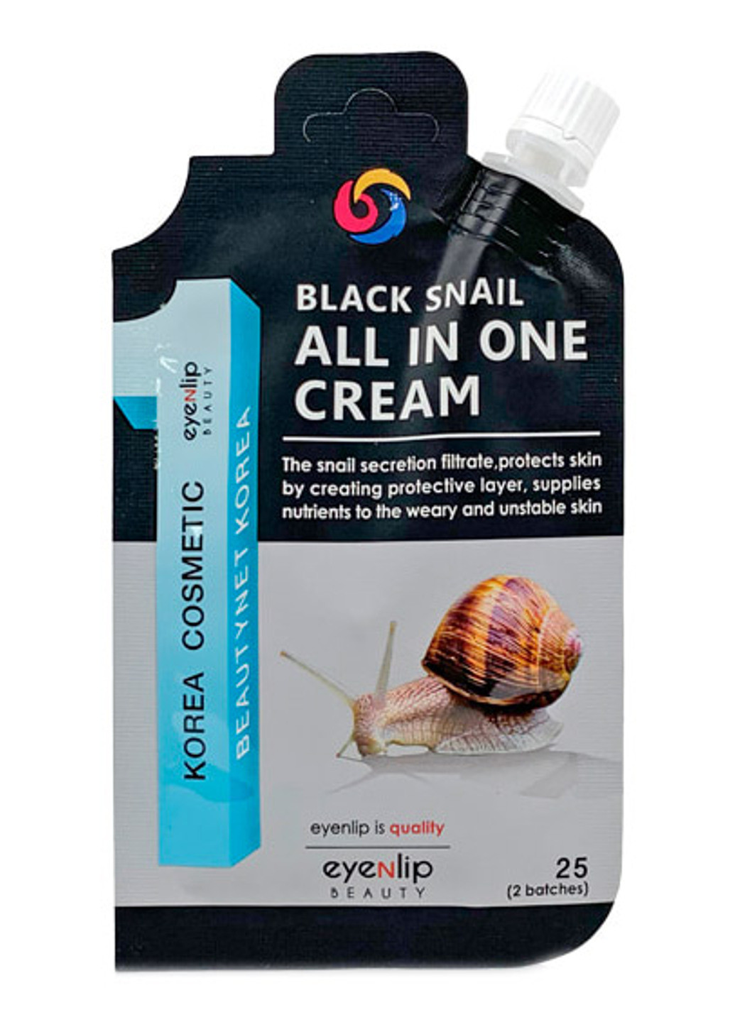 Відновлювальний крем з чорної равликом Black Snail All In One Cream, 25 мл Eyenlip (202417205)