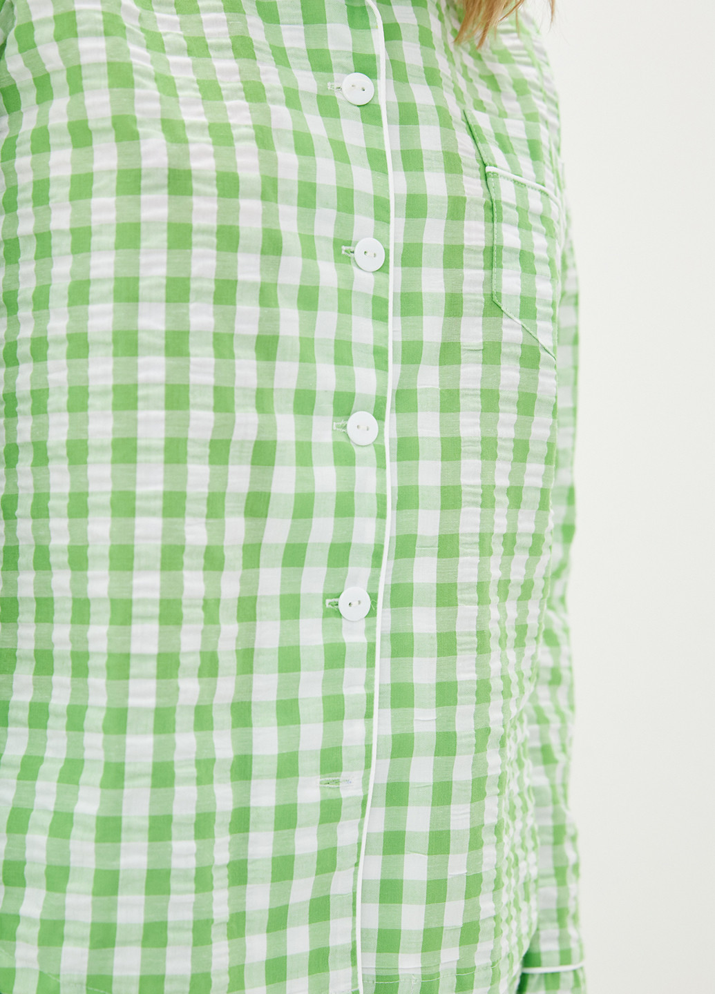 Салатовая всесезон пижама (рубашка, брюки) рубашка + брюки Silence