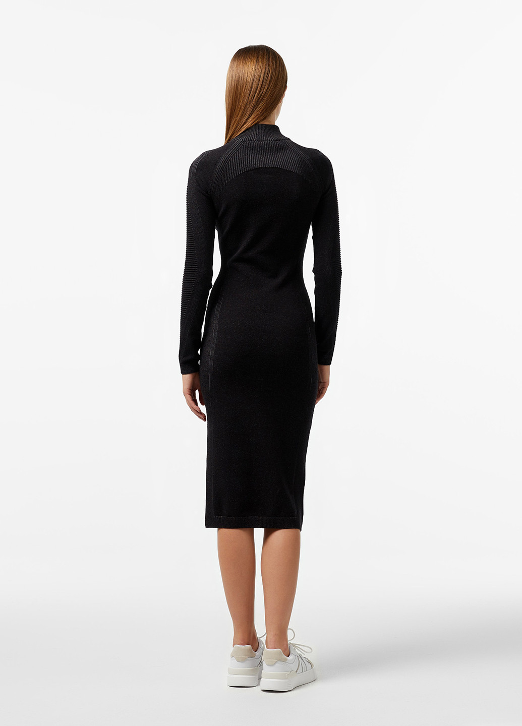 Черное кэжуал платье силуэтная Lacoste однотонное