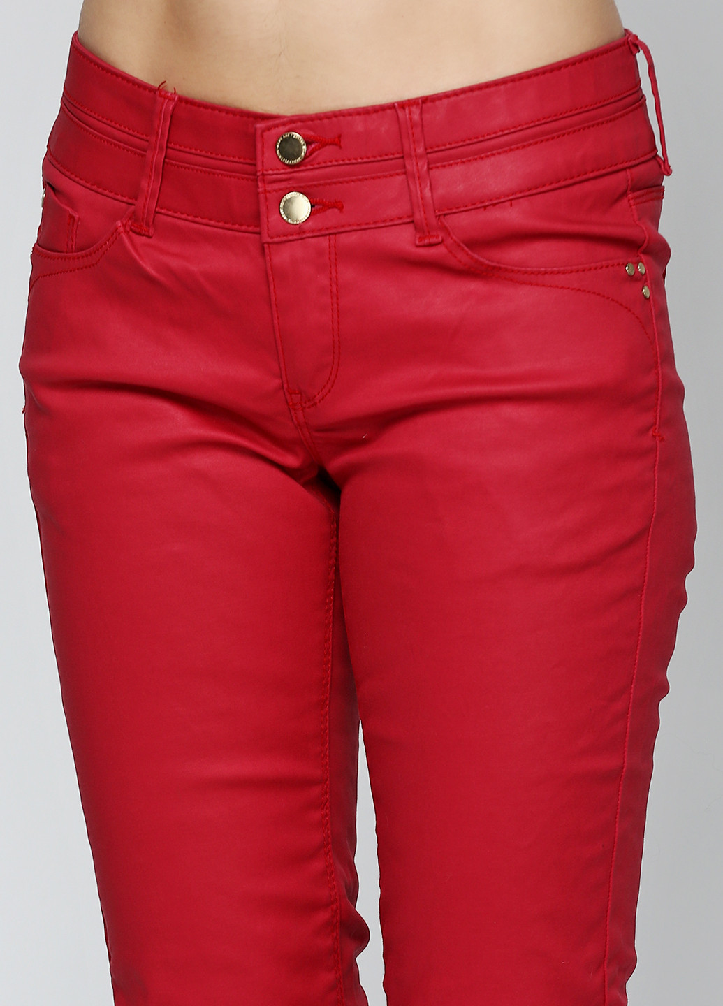 Красные джинсовые демисезонные зауженные брюки Bonobo