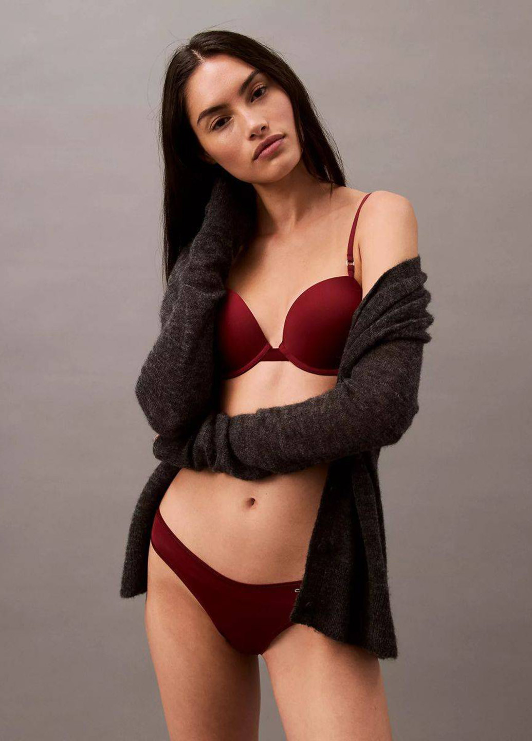 Червоний корбей бюстгальтер Calvin Klein з кісточками нейлон, еластан