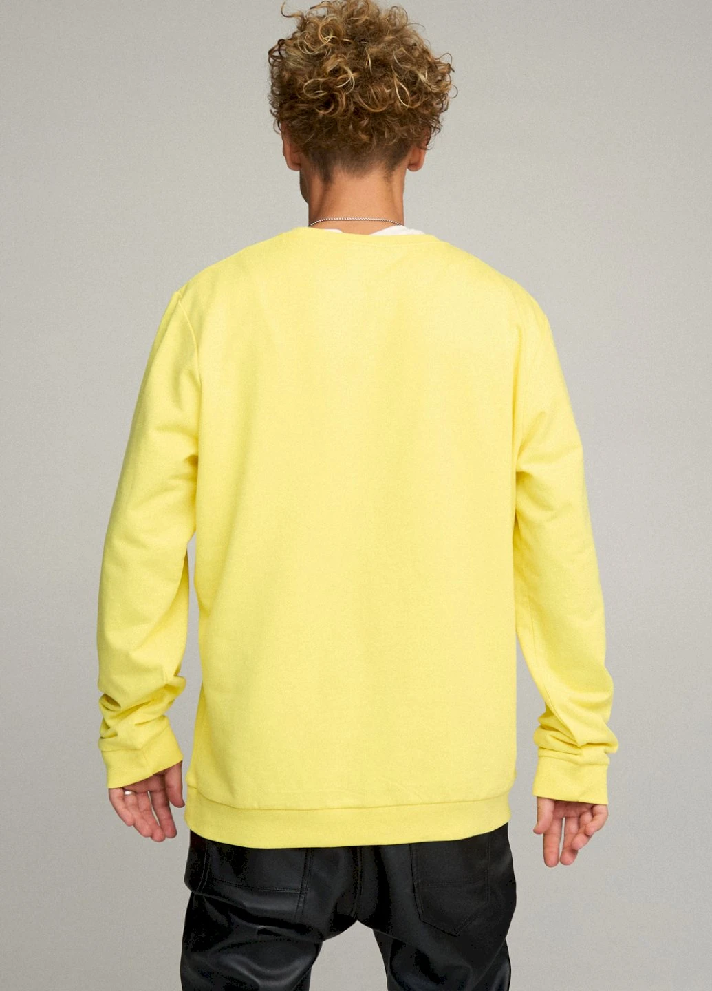 Жовтий світшот чоловічий oversize /no flis/ YAPPI (252259033)