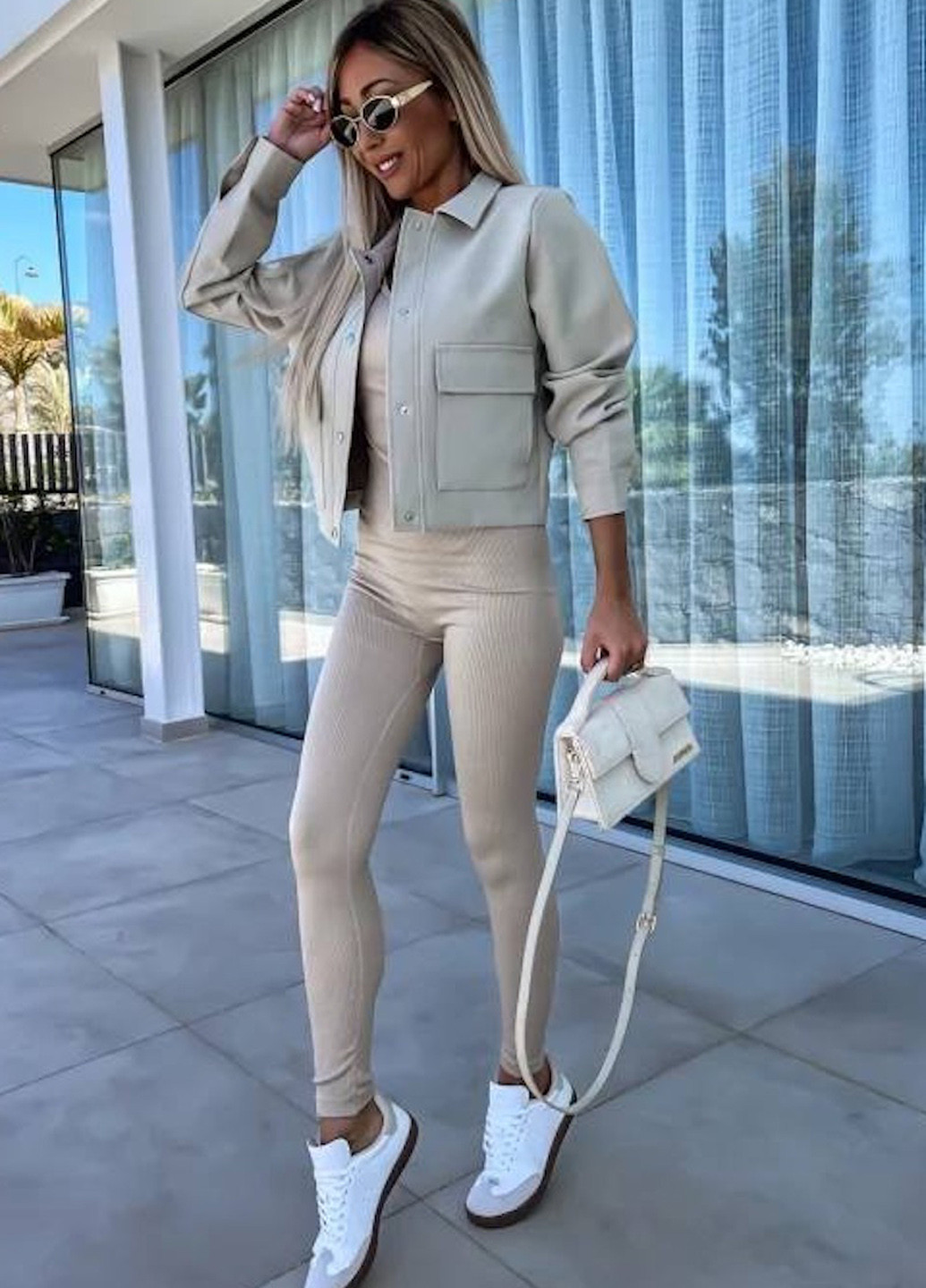 Бежевый женский жакет No Brand однотонный - демисезонный