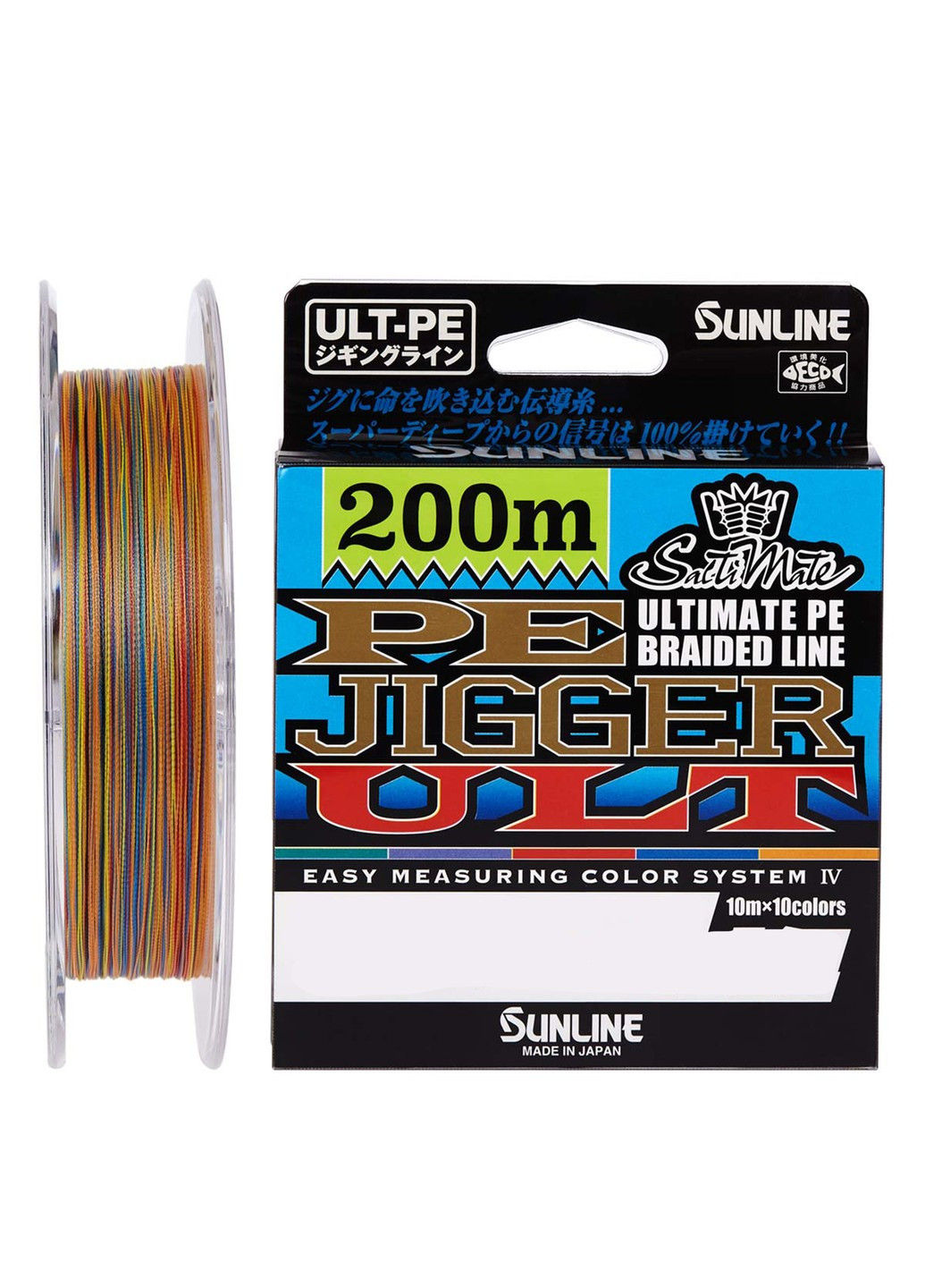 Шнур PE-Jigger ULT 200m (multicolor) # 2.5 / 0.250mm 40lb / 18.5kg Sunline (252468684)
