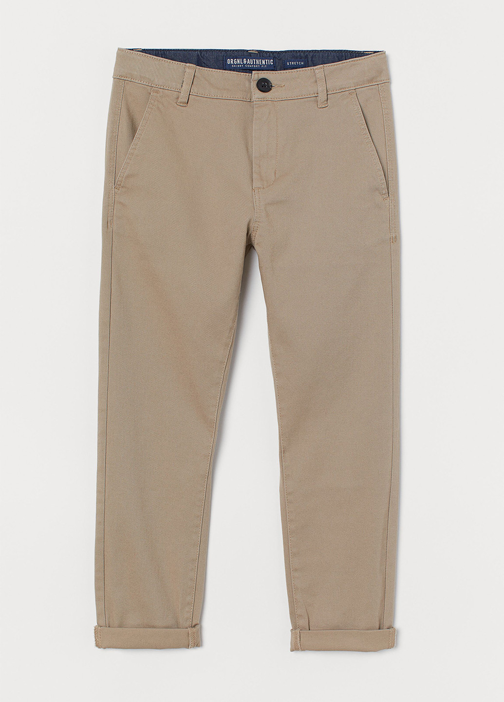 Бежевые кэжуал демисезонные брюки чиносы H&M